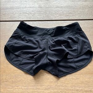 Lululemon Women’s Black Athletic Shorts with Elastic Waistband